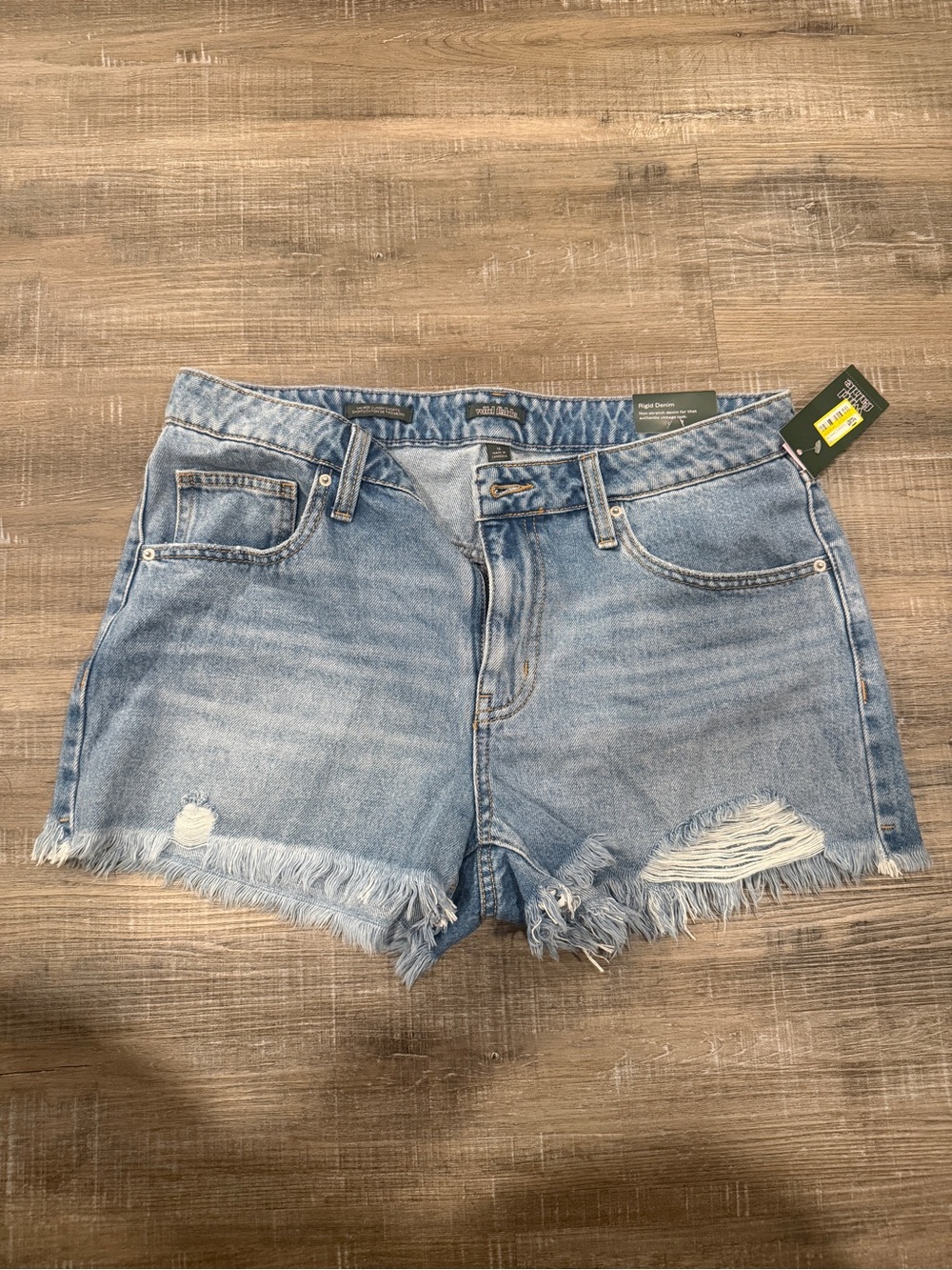 wild fable Light Blue Distressed Frayed Hem Denim Shorts